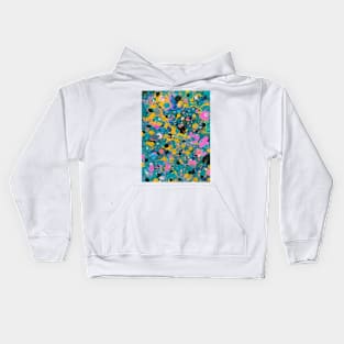 Colorful Garden abstract pouring Kids Hoodie